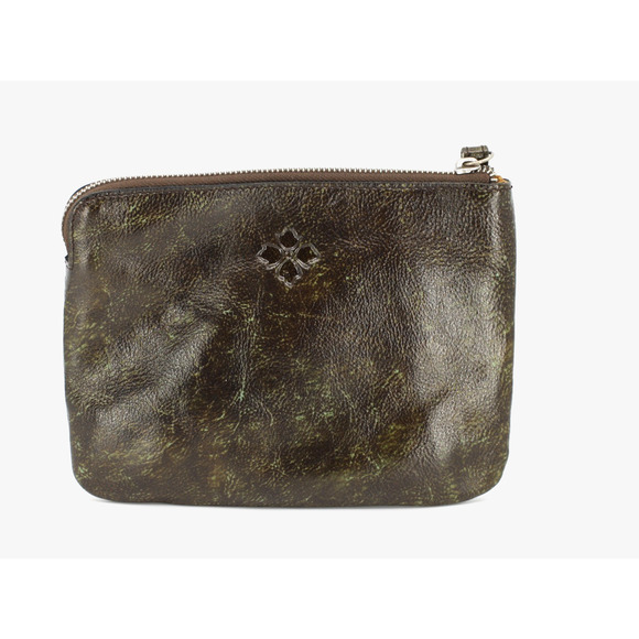 A5 NWoT PATRICIA NASH Cassini Turquoise Tooled Leather Logo Wristlet Clutch Bag - Picture 2 of 4